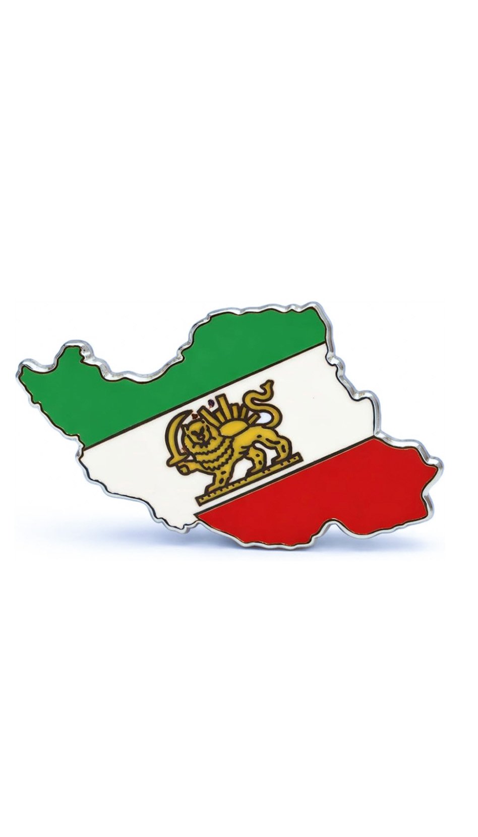 Iran Lion and Sun Lapel Pins 925 Sliver Shir Khorshid Pahlavi Brooch Ancient Iranian Persian Jewelry, - Image 2